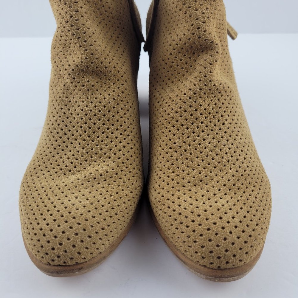 Dolce Vita Sable Camel Suede Leather Ankle Bootie - Picture 4 of 14